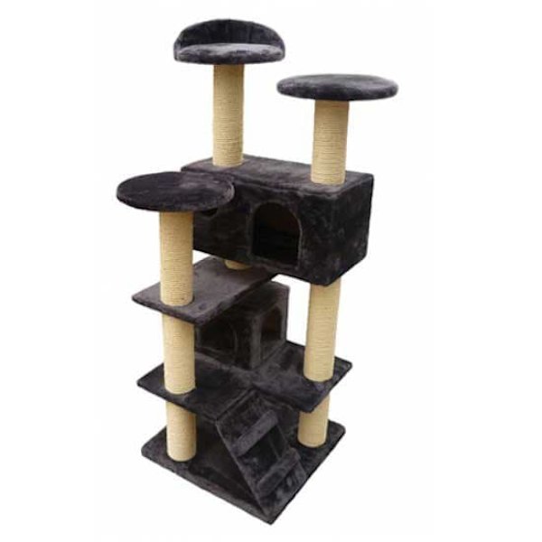 Duvo+ New York Cat Scratcher Bed Tower 50x50x130 Cm Sort