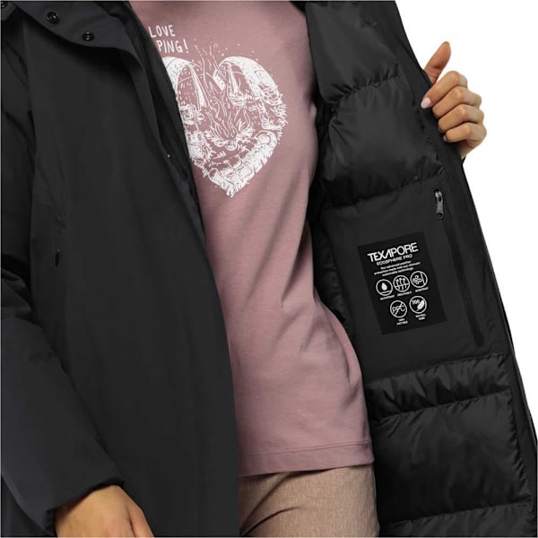 Jack Wolfskin Luisenplatz Frakke Sort 2XL Kvinde