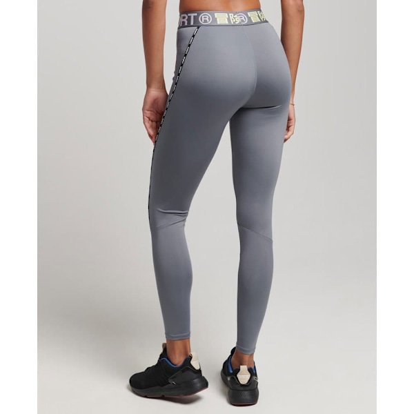Superdry Leggingsit Train Branded Elastic Harmaa 2XS Nainen