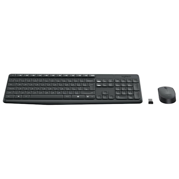 Logitech Trådløst Tastatur Og Mus Mk235 Grå German QWERTZ