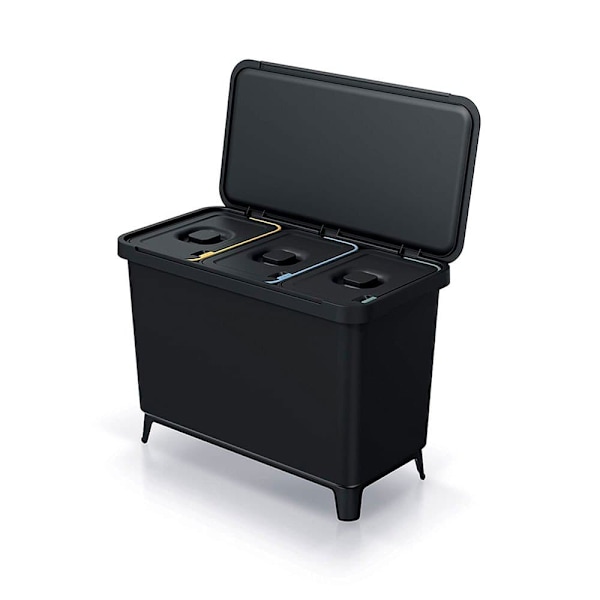 Keden Återvinningstunna 3x10l Systema 57x29x41 Cm Silver