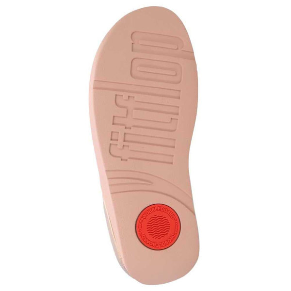 Fitflop Slides Halo Bead-circle Metallic Toe-post Rosa EU 40 Kvinna
