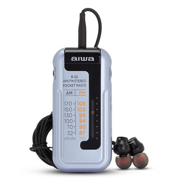 Aiwa Bærbar Radio Am/fm Mini R-22sl Transparent