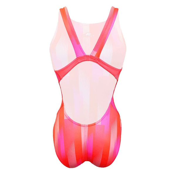 Turbo Badedragt Geo Zig Rød,Rosa XL Kvinde