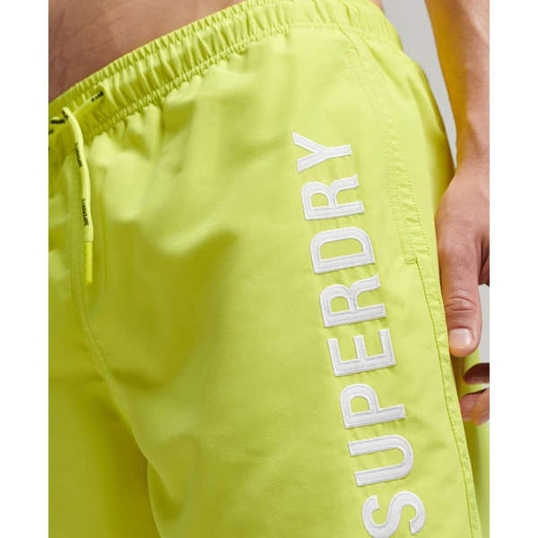 Superdry Simma Kort Code Applque 19inch Grönt S Man