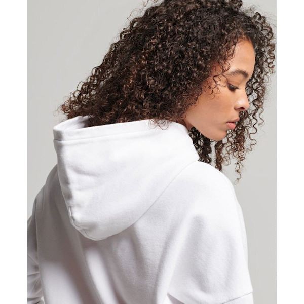Superdry Hættetrøje Code Core Sport Crop Box Hvid M Kvinde