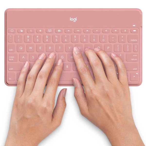 Logitech Trådløst Tastatur Keys To Go Rosa Nordic QWERTY
