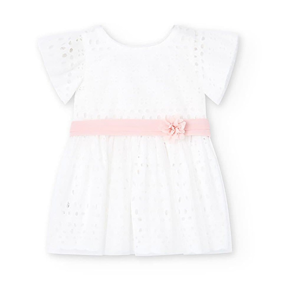 Boboli 708016 Mekko Valkoinen 6 Years Tyttö