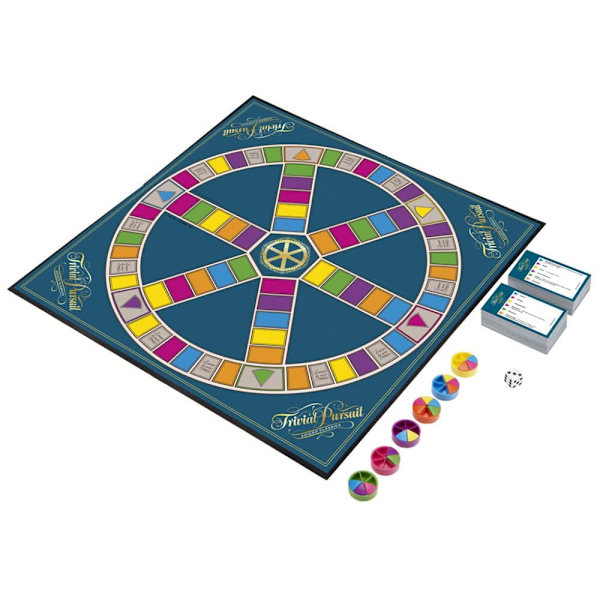 Hasbro Klassisk Udgave Portugisisk Version Brætspil Trivial Pursuit Blå