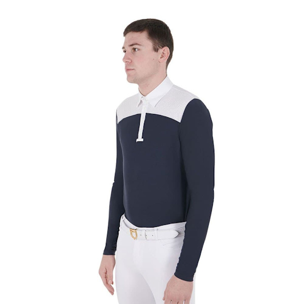 Equestro Jersey Buttons Polo Med Lange ærmer  L