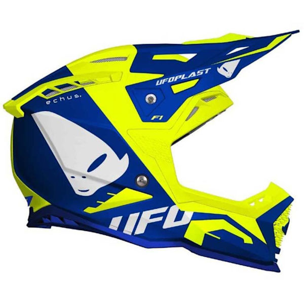 Ufo Motocross Hjelm Echus Gul,Blå L