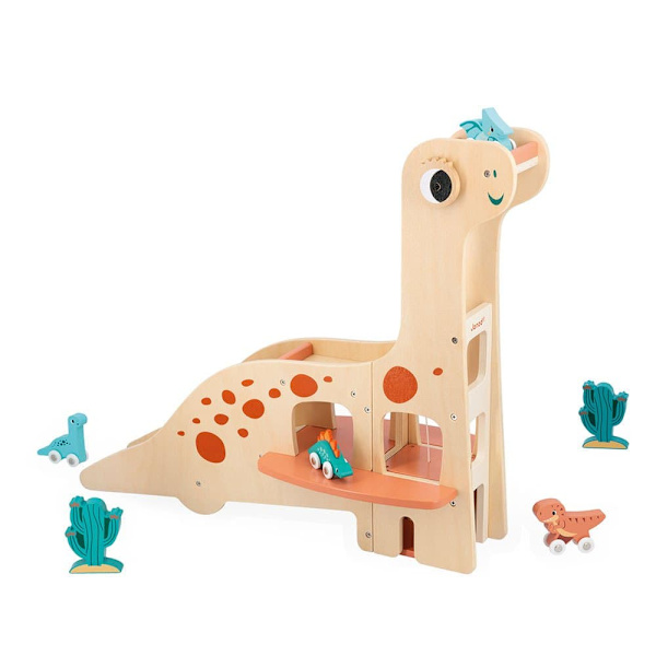 Janod Autotalli Dino Dino Oranssi