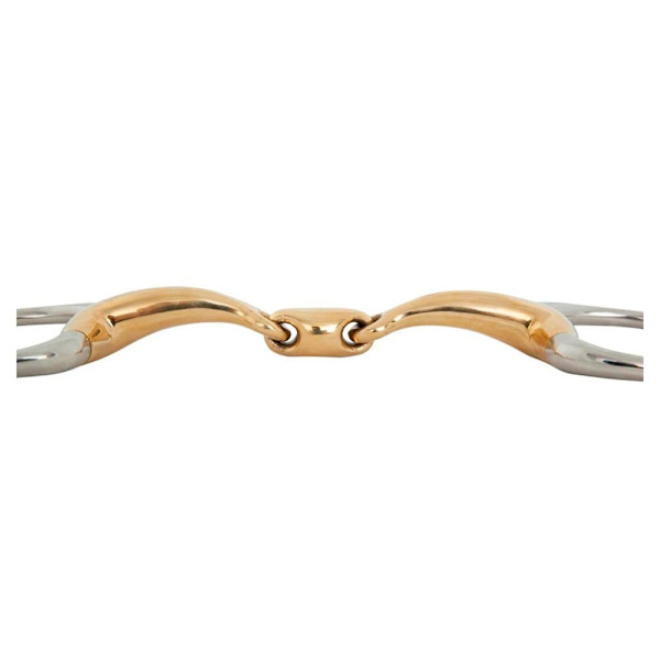 Br Kaksoisnivelletty Snaffle Anatominen Soft Contact 16 Mm Sormukset 65 Mm Snaffle Kultainen 11.5 cm