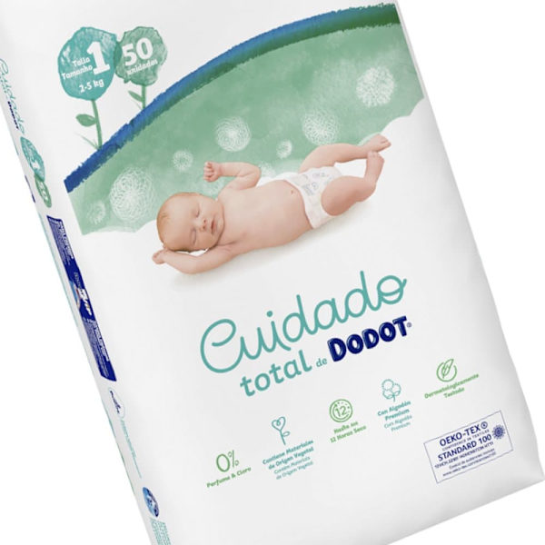 Dodot Total Total Care Blöjor Storlek 1 50 Enheter