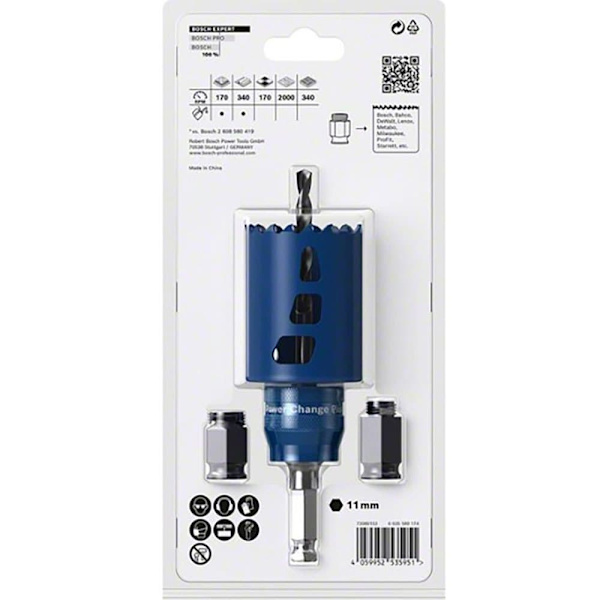 Bosch Professional Sierran Kruunu Expert Tough Material Power Change 51 Mm Starter Kit Hopeinen