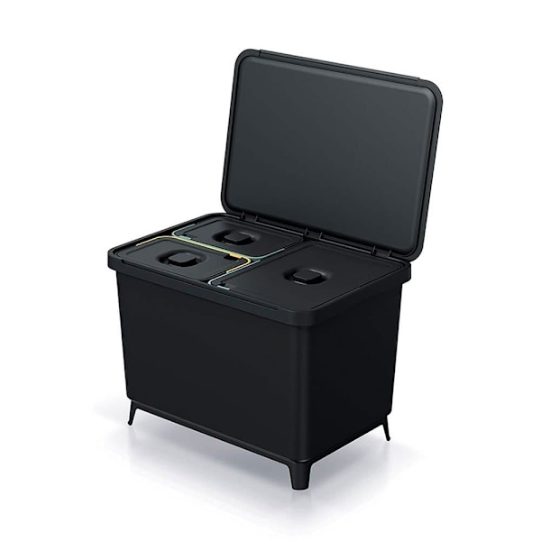 Keden Genbrugsskraldespand 2x10l+1x23l Systema 56x39x41 Cm Grå