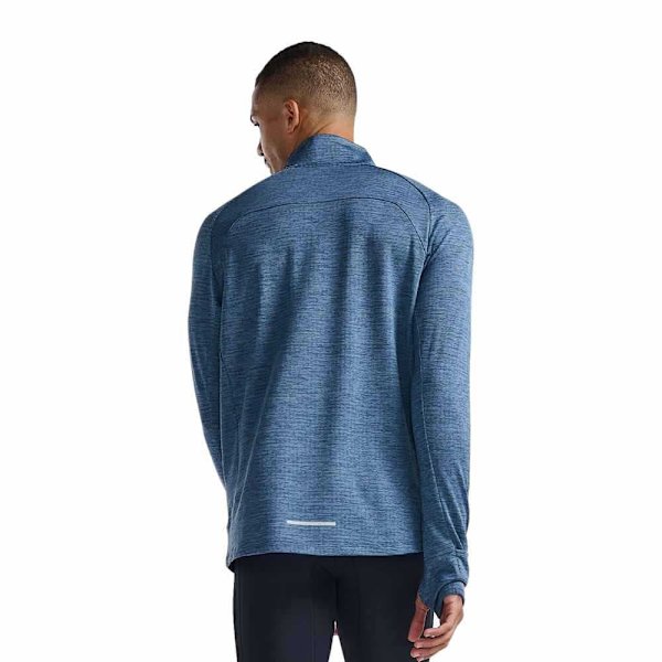 2xu T-shirt Med Halv Dragkedja Ignition Blå S Man