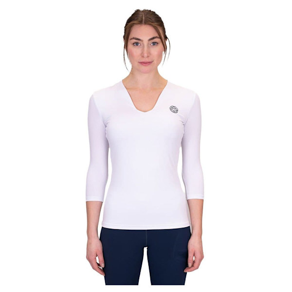 Bidi Badu Langærmet T-shirt Crew V-neck Hvid L Kvinde
