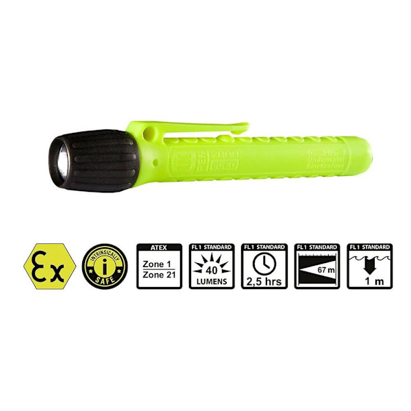 Uw Kinectics Eled Pen Atex Lommelygte Gul 35 Lumens