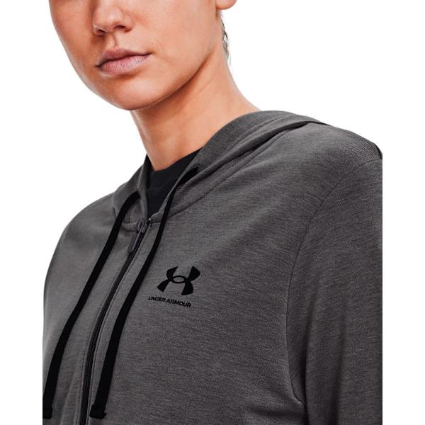 Under Armour Sweatshirt Med Full Dragkedja Rival Terry Svart,Grå S Kvinna