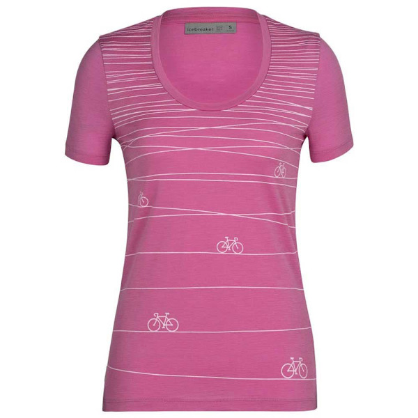 Icebreaker Kortærmet T-shirt Tech Lite Ii Scoop Hill Sprint Merino Rosa XS Kvinde