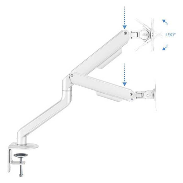 Tooq Armmontering Til Dobbelt Skærm Db4032tnr-w 17-32´´ Transparent