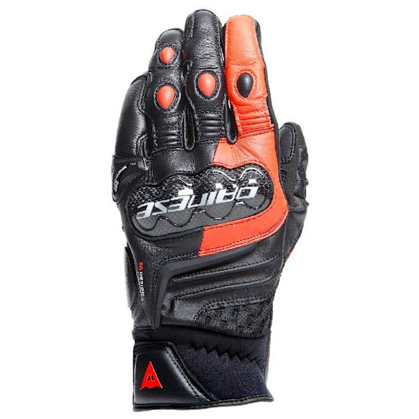 Dainese Korte Læderhandsker Carbon 4 Rød,Sort L