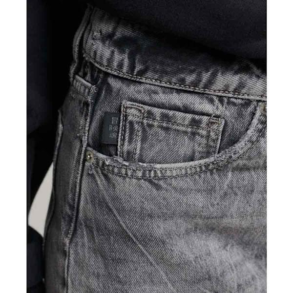 Superdry Nederdel Vintage Denim Mini Grå 30 Kvinde