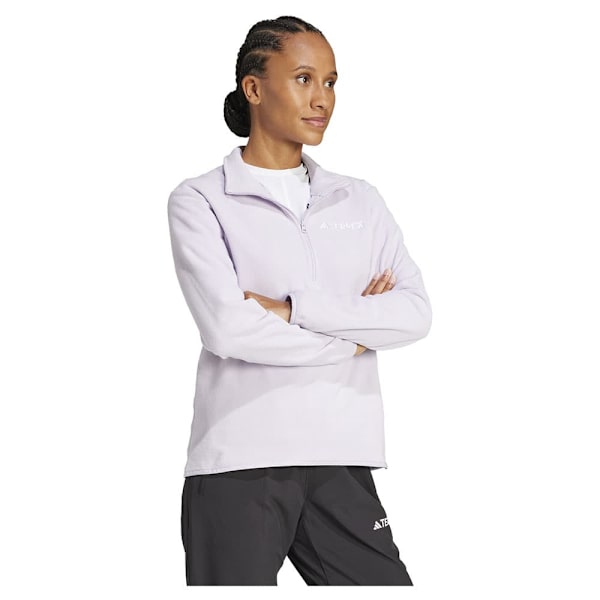 Adidas Multi Essentials Fleece Med Halv Dragkedja Rosa XS Kvinna