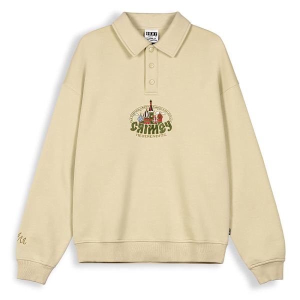 Grimey The Lower Depths Pikétröja Med Lång ärm Beige 3XL Man