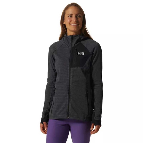 Mountain Hardwear Power Grid Sweatshirt Med Dragkedja Svart L Kvinna