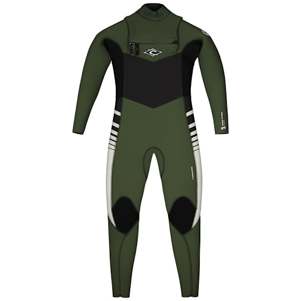 Rip Curl Junior Langærmet Neoprendragt Med Brystlynlås Dawn Patrol Stm 5/3 Mm Gb Grøn 12 Years
