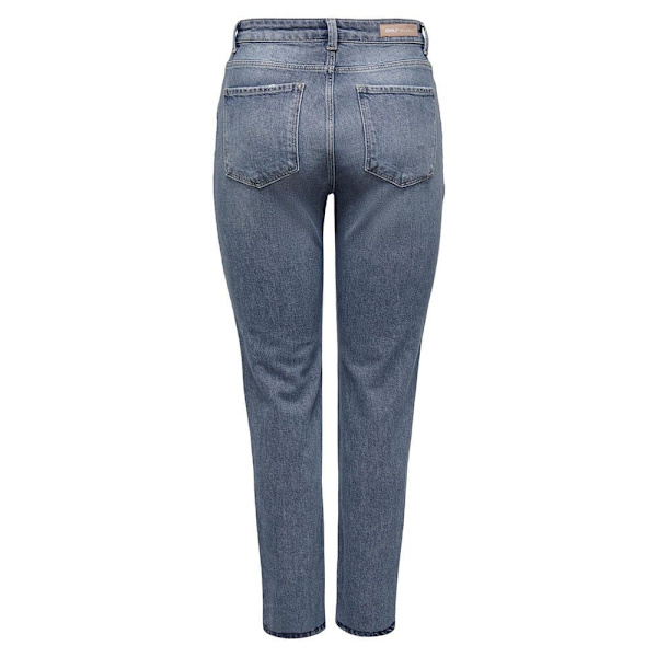 Only Emily Stretch Straight Ankle Fit Dot308 Høje Jeans Blå 32 / 30 Kvinde