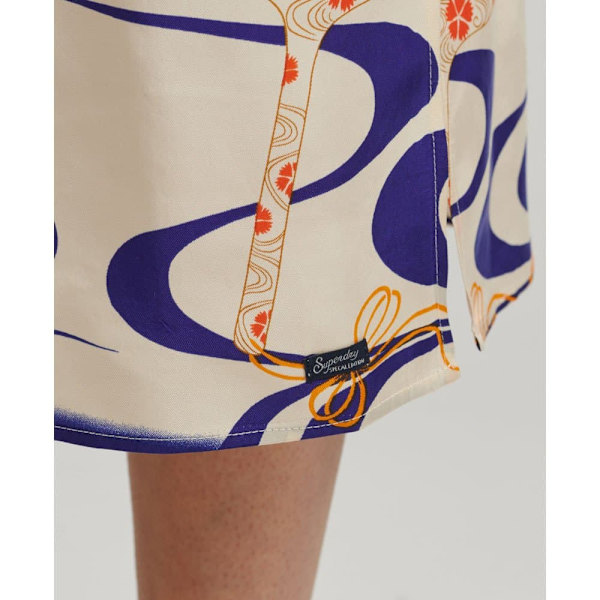 Superdry Kjole Vintage Midi Halter Slip Hvid,Blå XL Kvinde