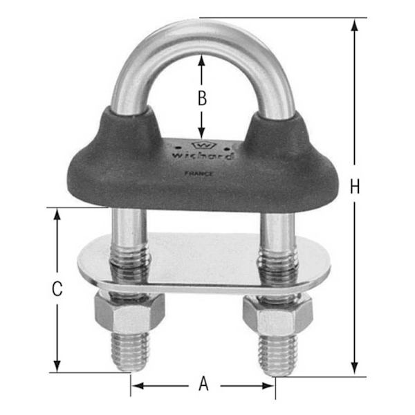 Plastimo Lang-bolt U Sort,Søvfarvet 10 mm