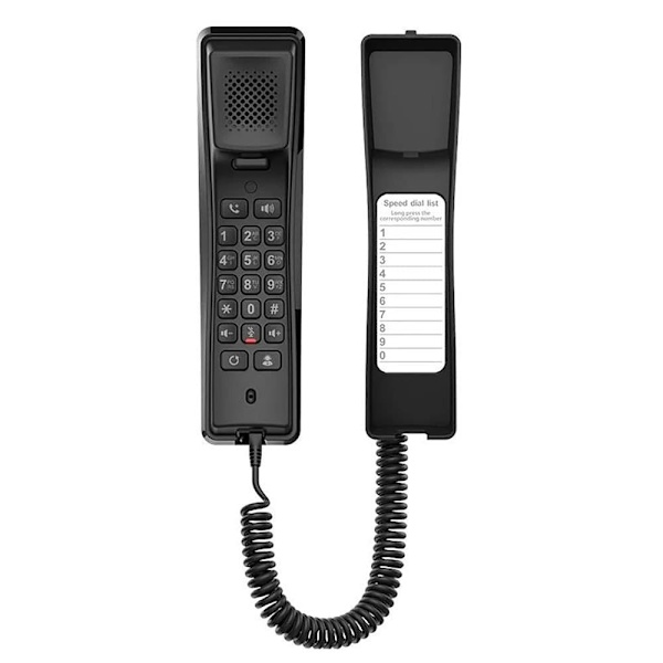 Fanvil Voip Telefon H2u Hotel Sort Sort