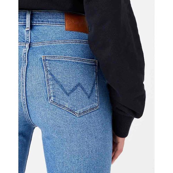 Wrangler High Rise Skinny Jeans Blå 31 / 32 Kvinna