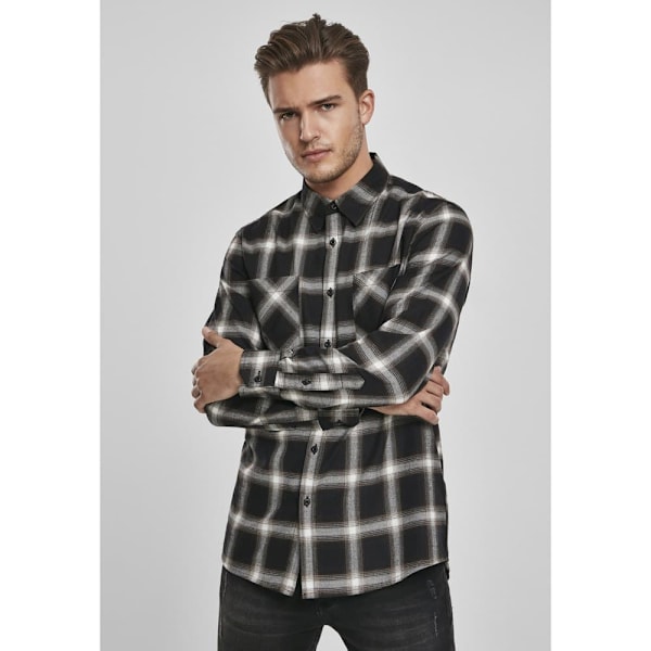Urban Classics Flanell Skjorte 6 Sort M Mand