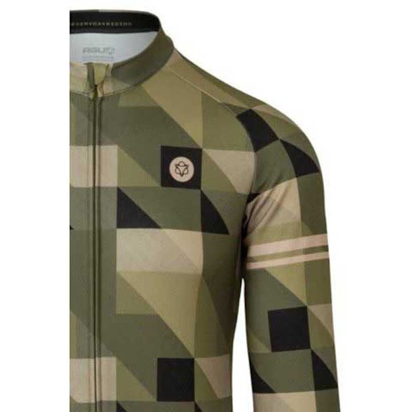 Agu Triangle Stripe Essential Langærmet Trøje Grøn M Mand