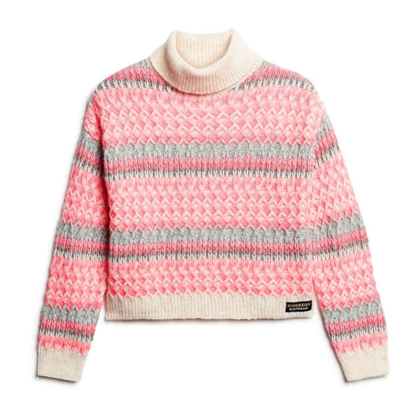 Superdry Polotröja Roll Crop Rosa S Kvinna