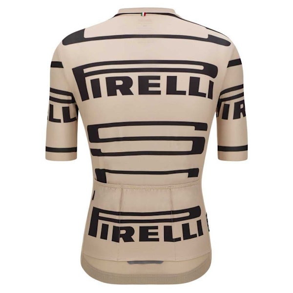 Santini Pirelli Korta ärmar Cykeltröja Beige M Man