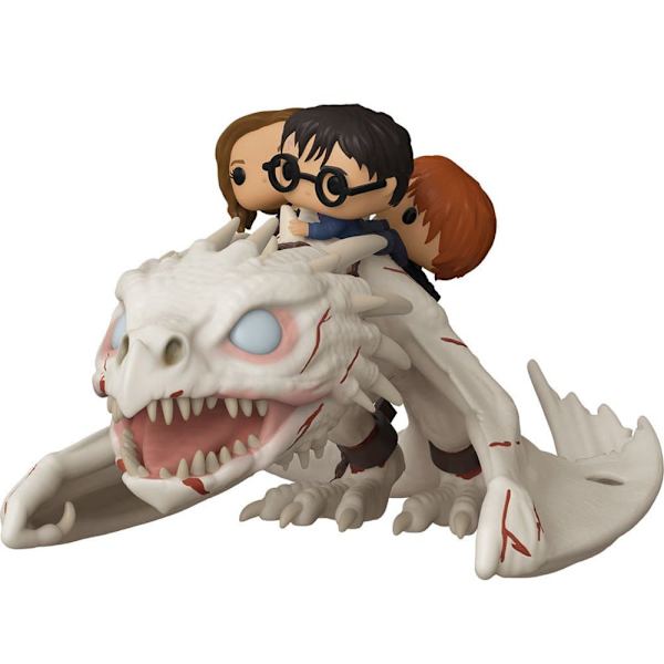 Funko Pop Gringotts Dragon With Harry. Ron & Hermione Riding Flerfärgad