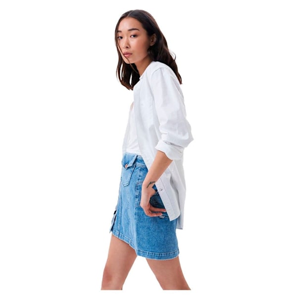 Salsa Jeans Denim Kjol Push In Secret Glamour Buttons Blå 30 Kvinna