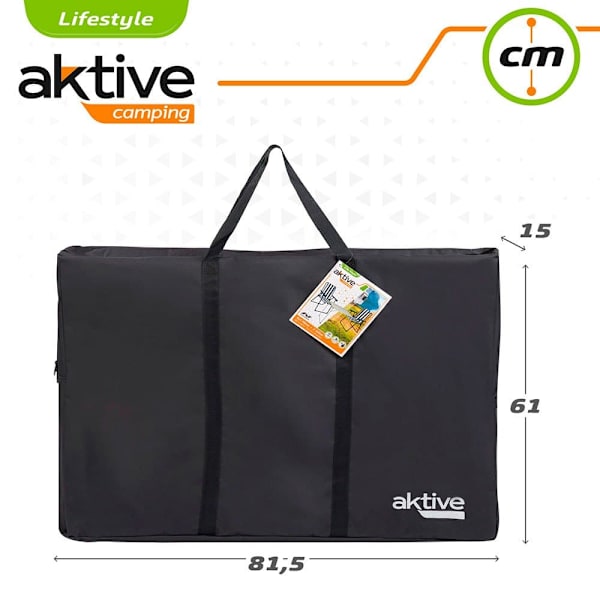 Aktive Aseta Mesa Con 2 Sillas Plegables Valkoinen