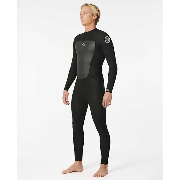 Rip Curl Langærmet Neoprendragt Med Lynlås Bagpå Omega 4/3 Mm Gb Steamer Sort MS