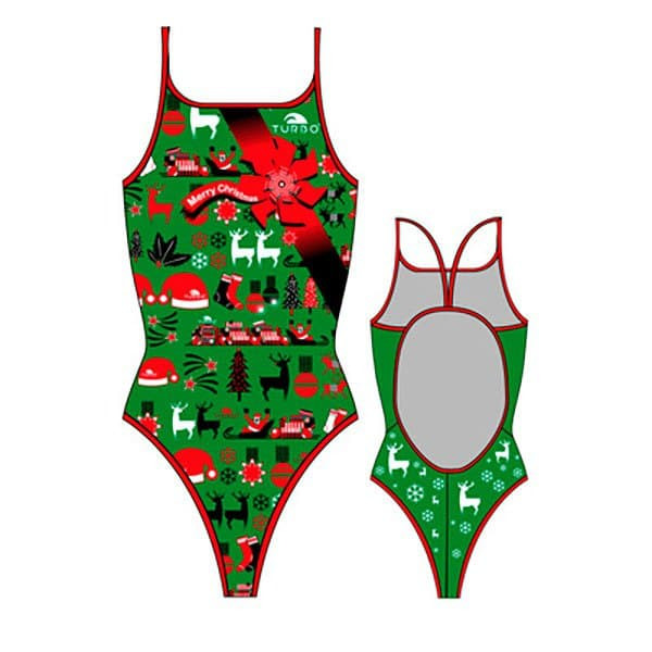 Turbo Badedragt Christmas Grøn 2XL Kvinde