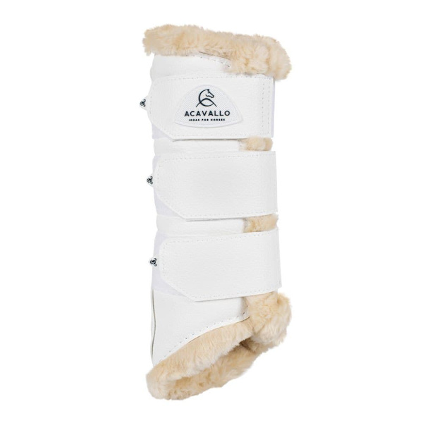 Acavallo Faux Leather& Faux Sheepskin Jännekiinnikkeet Valkoinen XL