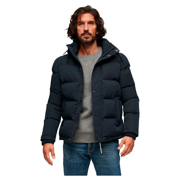 Superdry Pufferjacka Everest Short Blå XL Man