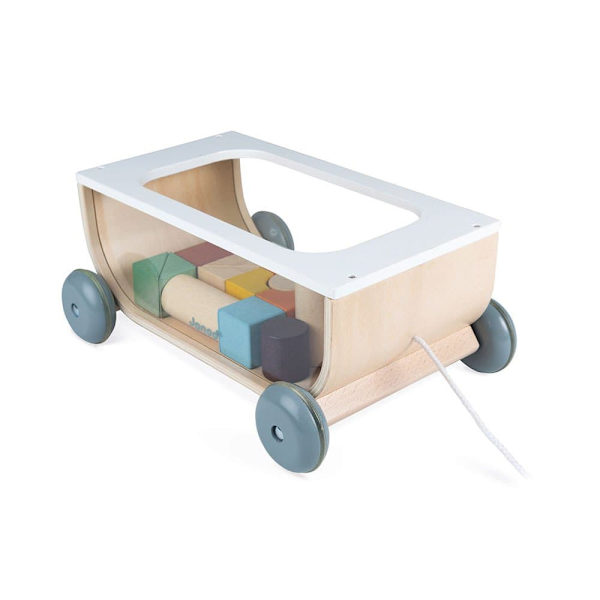 Janod Sweet Cocoon Cart With Blocks Flerfärgad 18 Months-99 Years