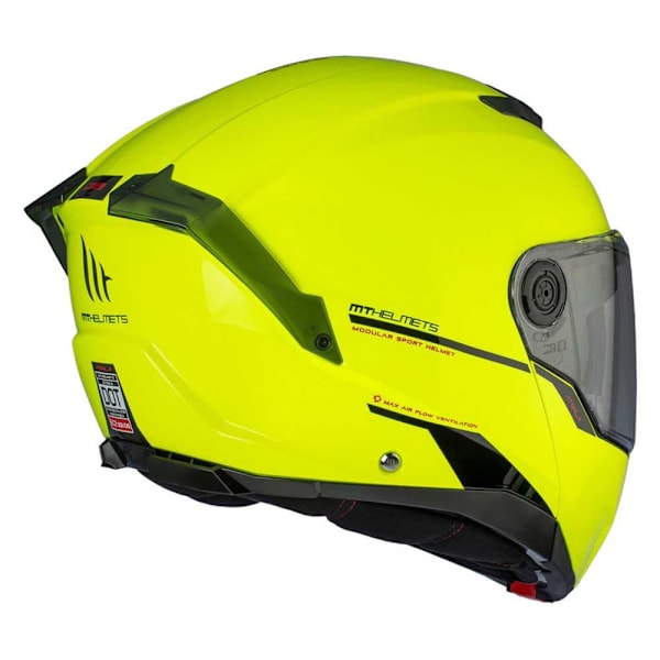 Mt Helmets Atom 2 Sv Solid A3 Modulaarinen Kypärä Keltainen S